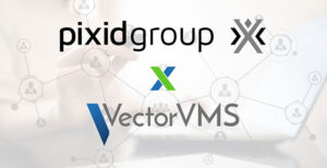 Pixid Group acquires VectorVMS. Both organizations logos are shown in a combined image